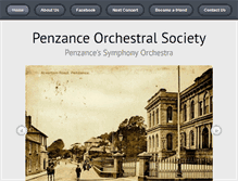 Tablet Screenshot of penzanceorchestralsociety.co.uk